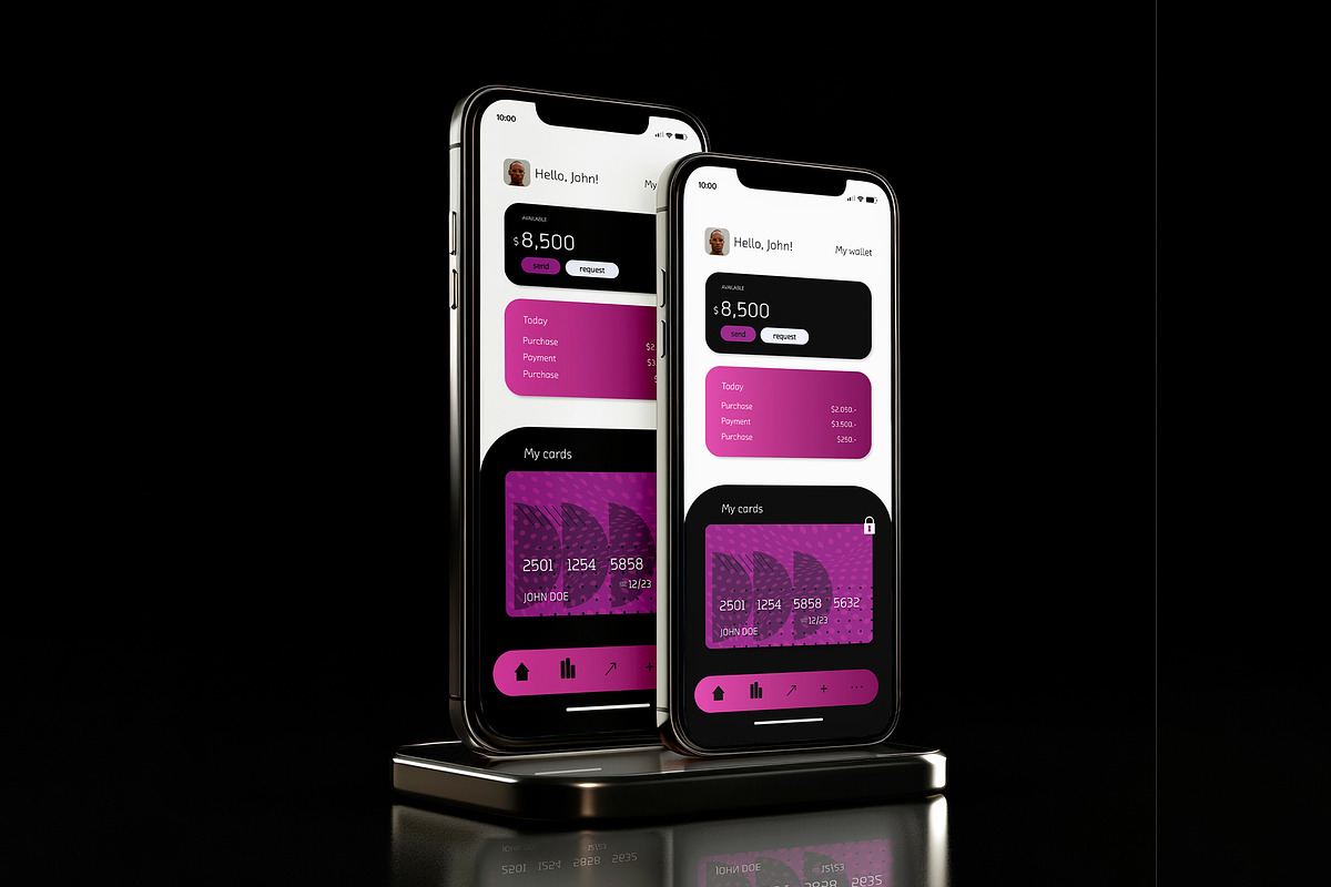 Finance App Screen Mockup, an iPhone Mockup by Mego-studio (Photo 3 of 3)