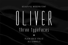 Oliver - modern font - three version