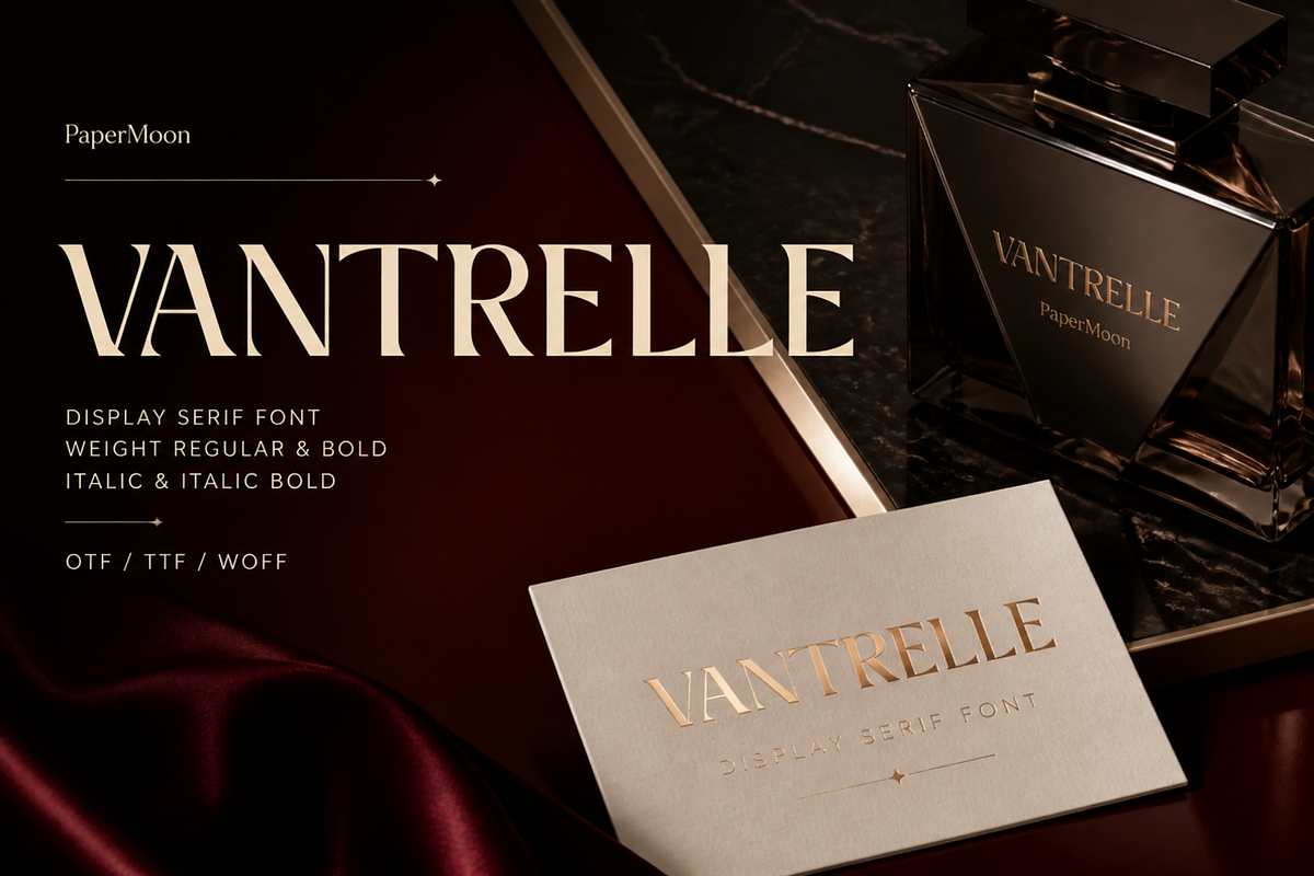 VANTRELLE Luxury Display Serif Font, a Serif Font by PaperMoon (Photo 3 of 6)