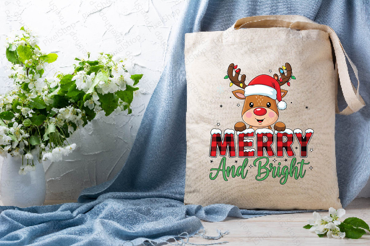 Merry And Bright Reno Reindeer Png, an Illustration by DreamPrint404 (Photo 3 of 5)