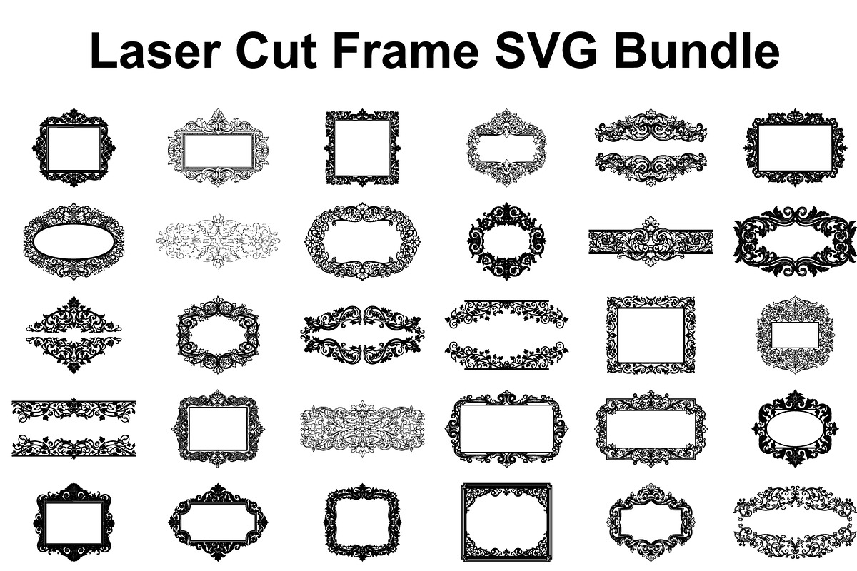 Ornamental Frame SVG Pack, a Graphic by hafijul (Photo 1 of 10)