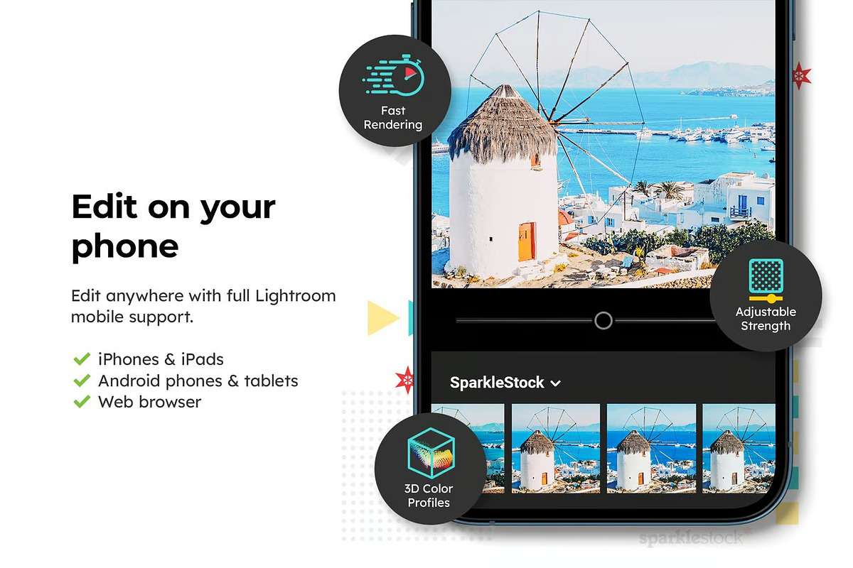 20 Mykonos Lightroom Presets & LUTs, a Preset Add-On by skybluecreative (Photo 9 of 10)