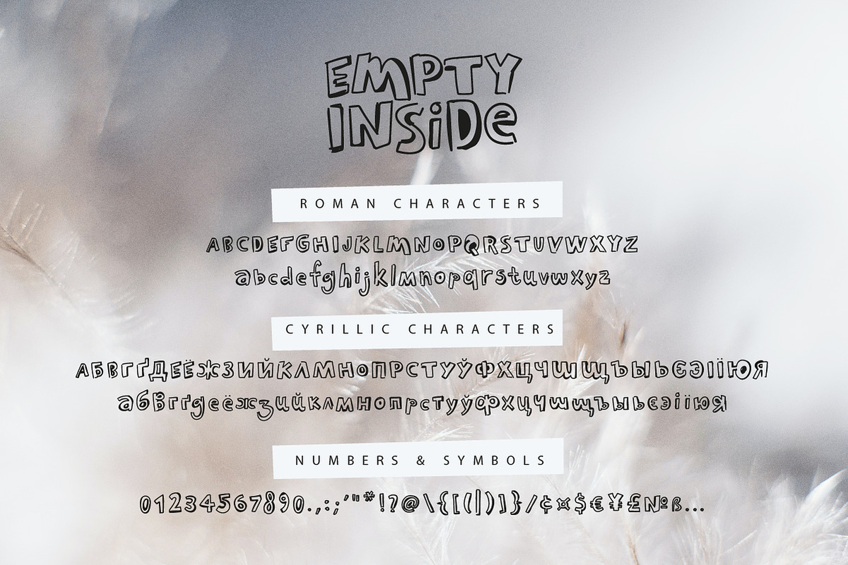 Empty Inside, a Handwritten Font by chekart (Photo 8 of 9)