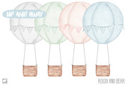 Watercolor Baby Animal Air Balloons, an Animal Illustration by Roodi and Bear (Thumbnail 3 of 3)