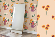 Garden Flowers patterns & clipart, a Pattern Graphic by Carpet Tapete Pretzel (Thumbnail 12 of 15)