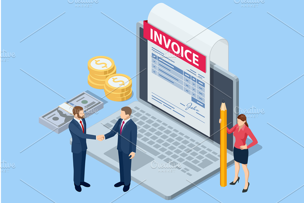 Isometric Modern vector illustration, a Finance Illustration by Golden Sikorka