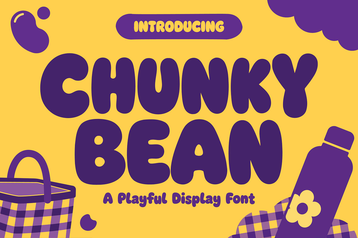 Chunky Bean - Bold Playful Display, a Sans Serif Font by Gumrega Studio (Photo 1 of 8)