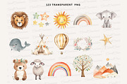 Boho Baby watercolor Clipart PNG, an Animal Illustration by Coral Beauty (Thumbnail 7 of 9)