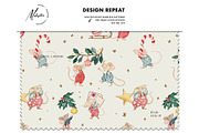 Christmas Mouse Holiday pattern, a Pattern Graphic by Milatoo (Thumbnail 4 of 4)