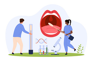 DNA tests, genetic research, an Object Illustration by Flashvector