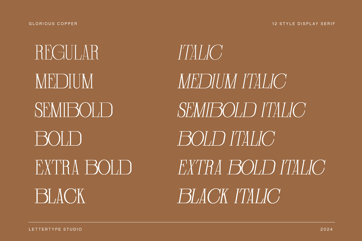 Glorious Copper Family, a Serif Font by Lettertype Studio (Photo 13 of 20)