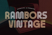 Rambors - Retro Font, a Font by Arterfak Project (Thumbnail 10 of 12)