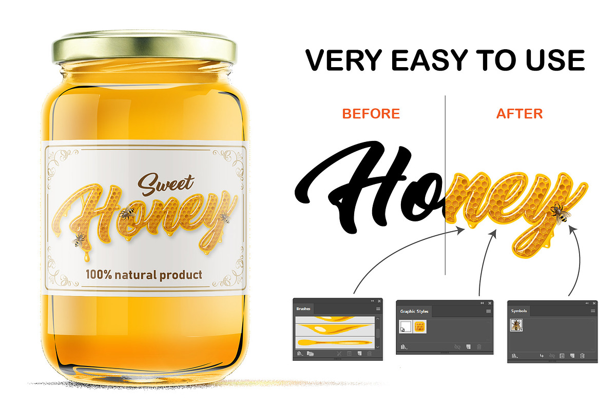 Honey Graphic Style preview 3