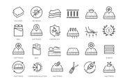 Set of outline bedding icons, an Object Illustration by Tettygreen (Thumbnail 3 of 3)