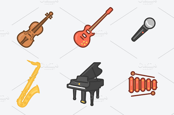 9 Musical Instruments Icons