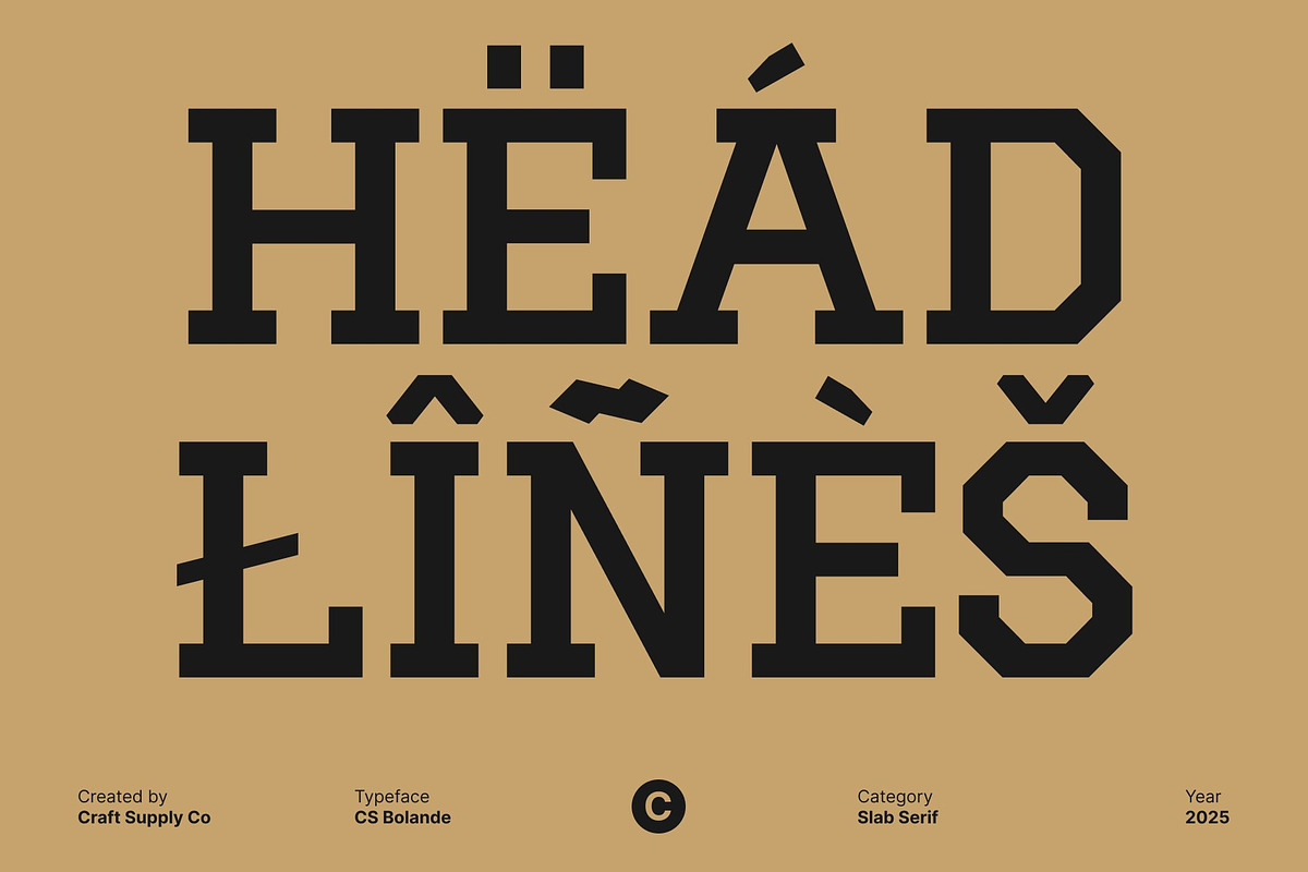 CS Bolande – Slab Serif Font, a Slab Serif Font by Craft Supply Co. (Photo 5 of 8)
