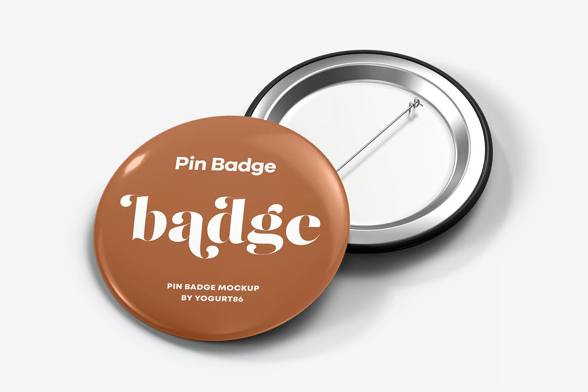 Pin Badge Mock-up, a Merchandise Mockup by zippypixelstudio (Photo 10 of 16)