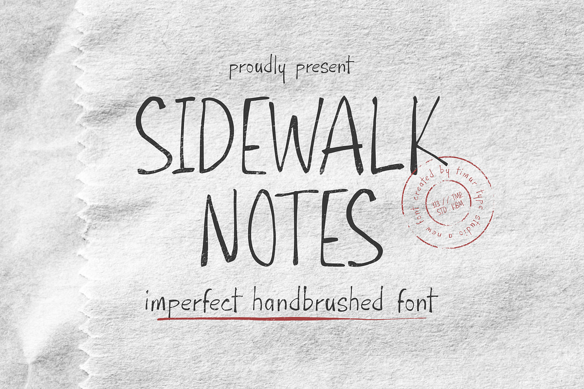 Sidewalk Notes Font, a Handwritten Font by Timurtype (Photo 1 of 7)