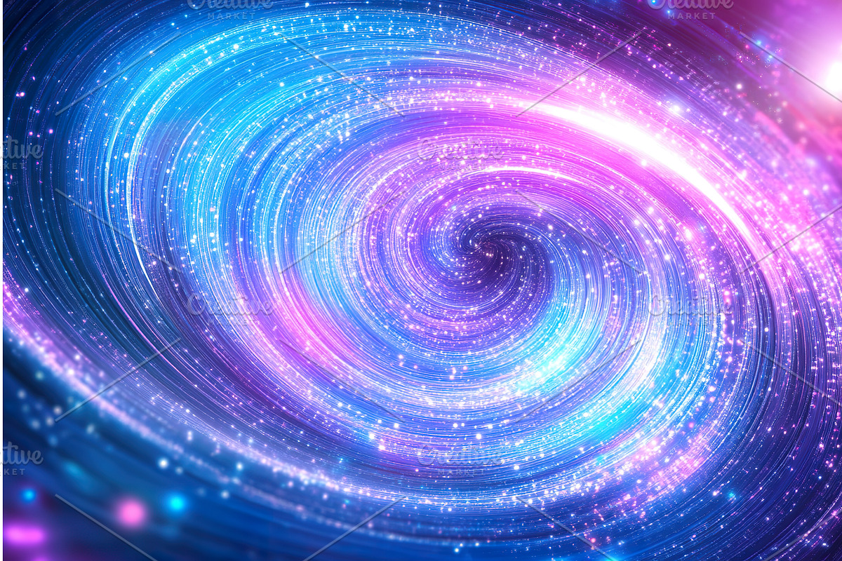 Colorful Cosmic Spiral with Vivid, an Illustration by Lermont51