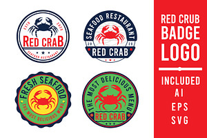 Set of Seafood Badge Logo Design, a Branding & Logo Template by Billah Hub