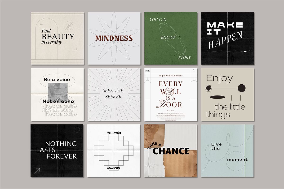 Powerful Instagram Quotes CANVA, a Social Media Template by Kimo Studio (Photo 4 of 9)
