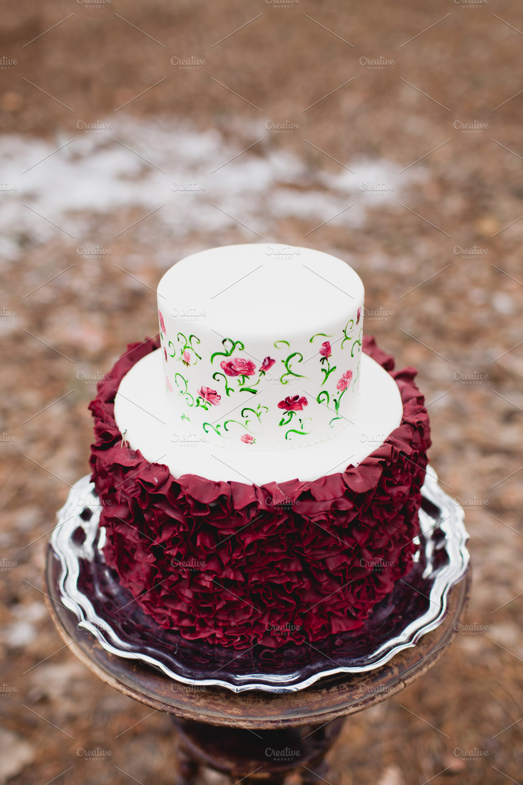 Marsala christmas cake featuring decor, decoration, and dish, a Food & Drink Photo by Marine Girl shop