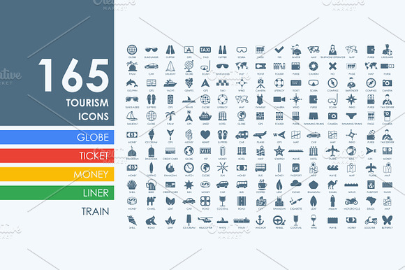 165 Tourism Icons