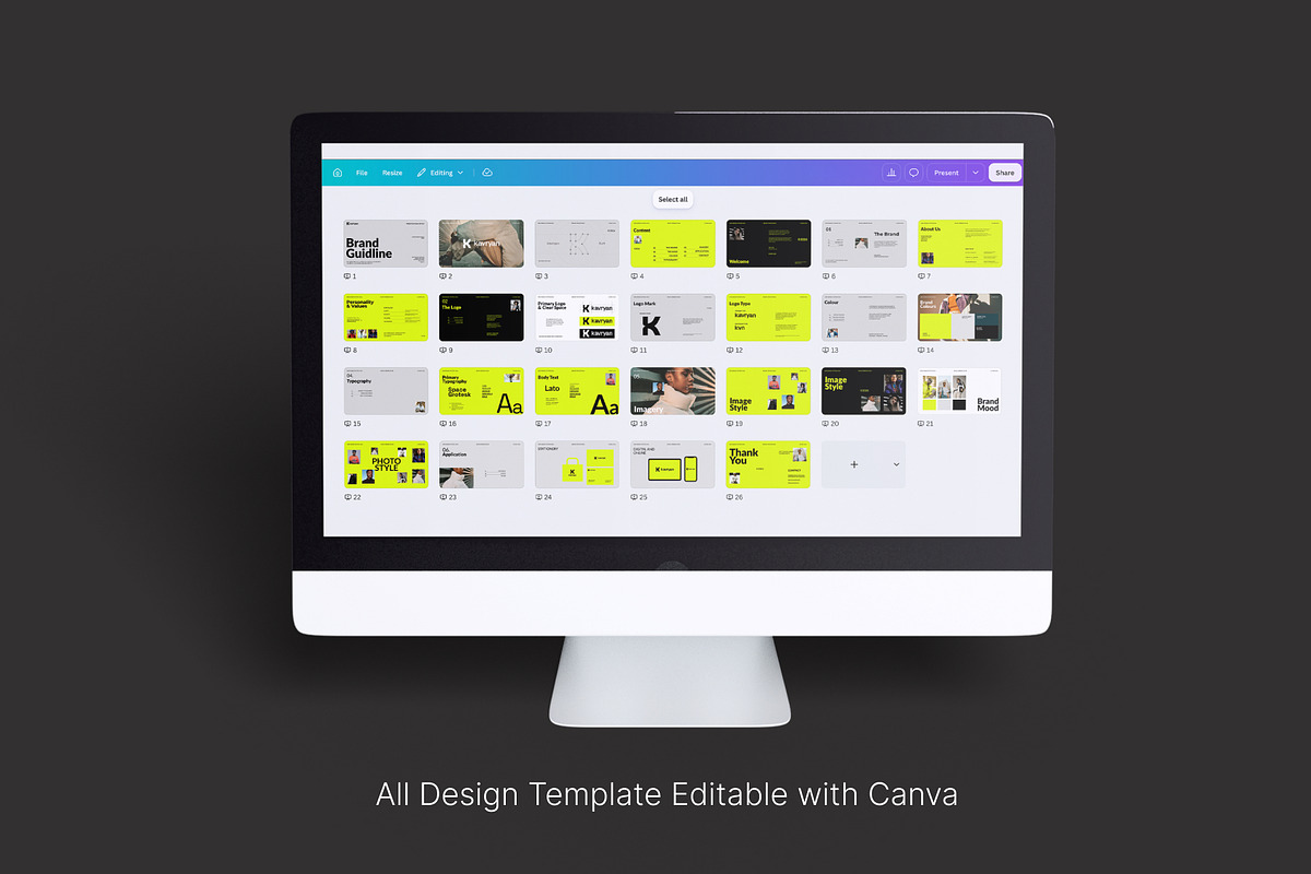 Kavryan-Brand Guidline Canva, a Presentation Template by adoestudio (Photo 10 of 10)