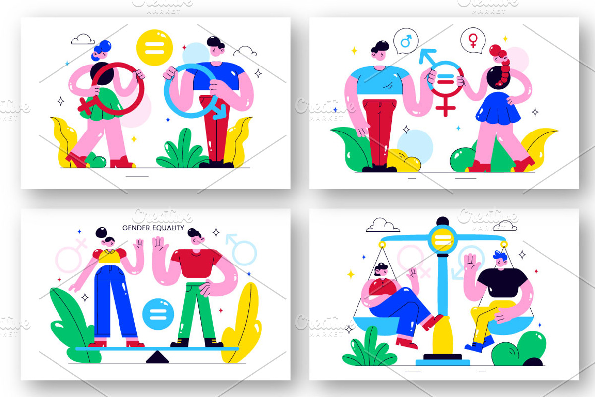 10 Gender Equality Illustration, a Person Illustration by denayunebgt (Photo 2 of 4)