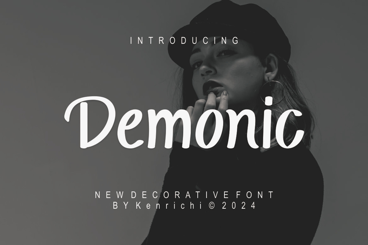 Demonic, a Sans Serif Font by Kenrichi (Photo 1 of 7)