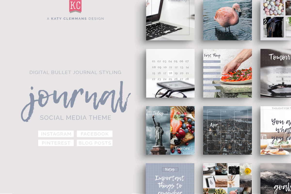 Journal Social Media template pack, a Social Media Template by Katy Clemmans (Photo 7 of 7)