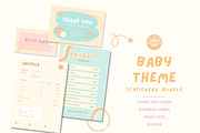 Baby Theme Brand Stationery Bundle, a Stationery Template by Hell Yeah Designs (Thumbnail 2 of 9)