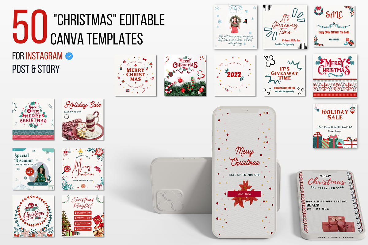 Christmas Instagram Template, a Social Media Template by Kay Designs (Photo 5 of 6)