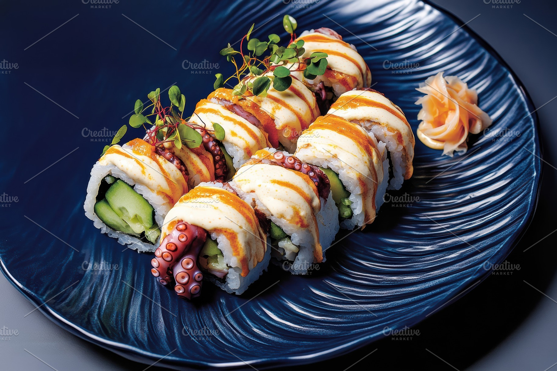 Sushi Rolls with Fresh Ingredients, a Food & Drink Photo by Virgo Studio