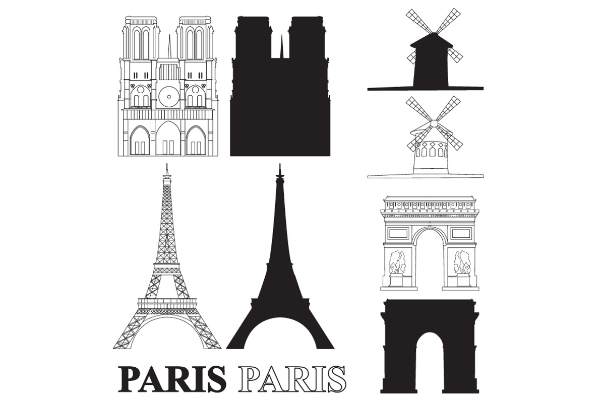 Vector set with landmarks of Paris, a Graphic by lycka (Photo 4 of 5)