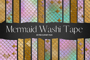 Mermaid Paper Washi Tape Clipart