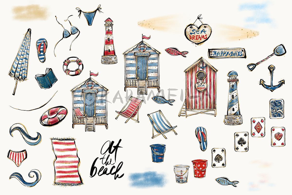 Beach Nautical Pinup Girls Clipart, a Person Illustration by KaramfilaS (Photo 3 of 8)