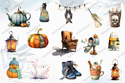 Watercolor Creepy and Cozy Halloween, a Graphic by designcity5 (Thumbnail 3 of 5)