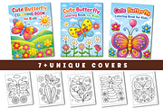 Cute Butterfly Coloring Book for Kid, a Decorative Illustration by Design Station (Thumbnail 2 of 3)