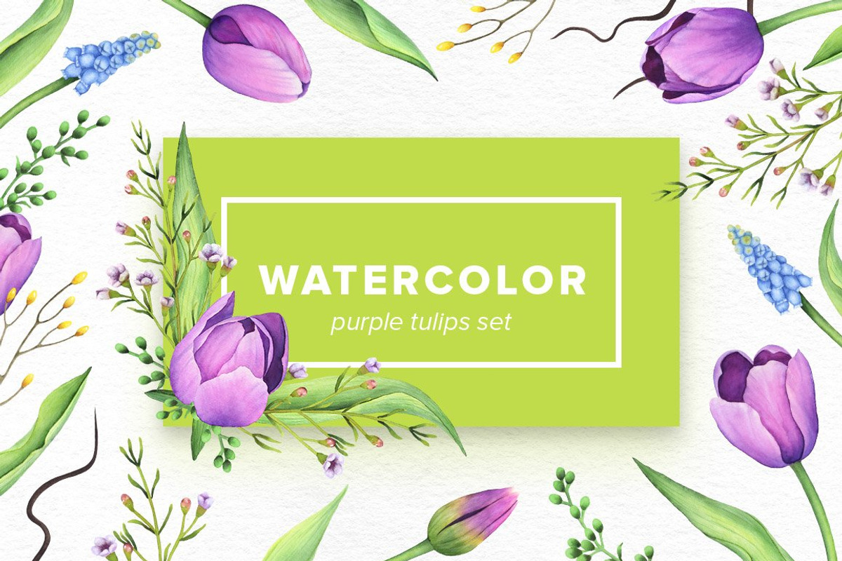Watercolor Floral Bundle, an Object Illustration by Kotulska (Photo 11 of 21)