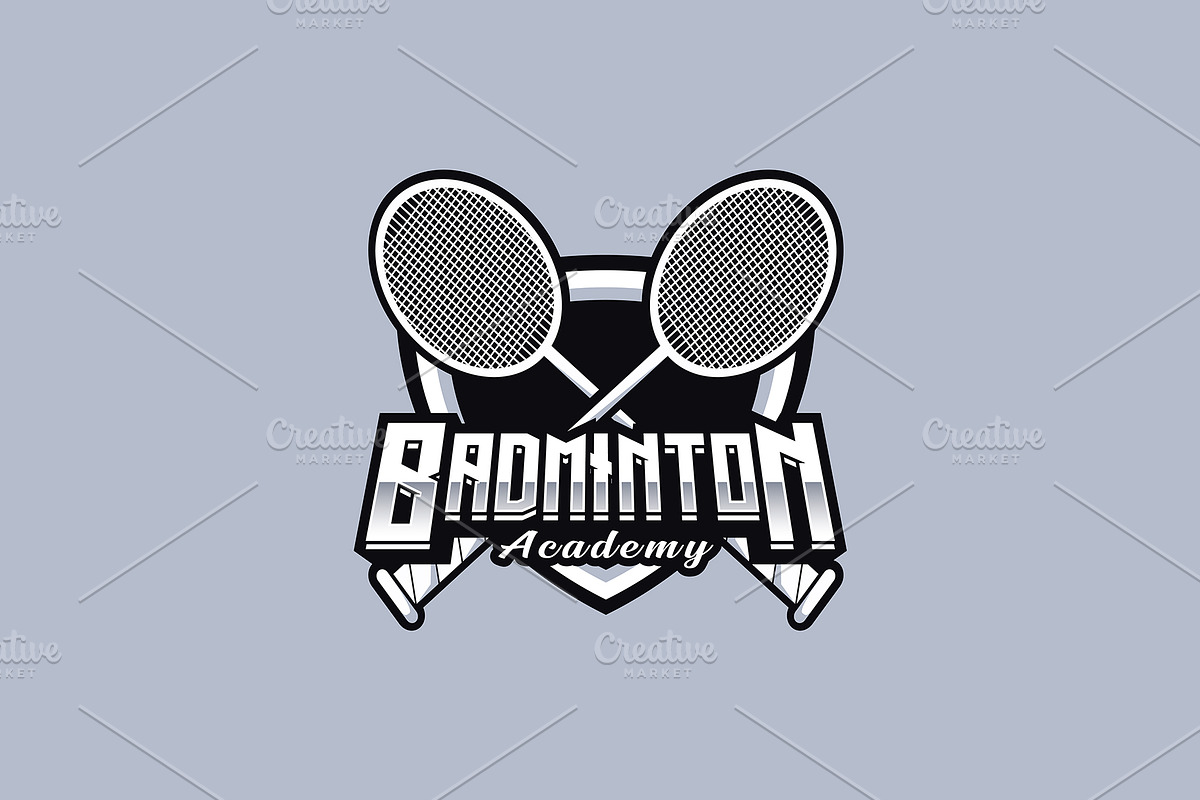 Badminton Academy Logo Template, a Branding & Logo Template by HasnainGFX (Photo 2 of 3)