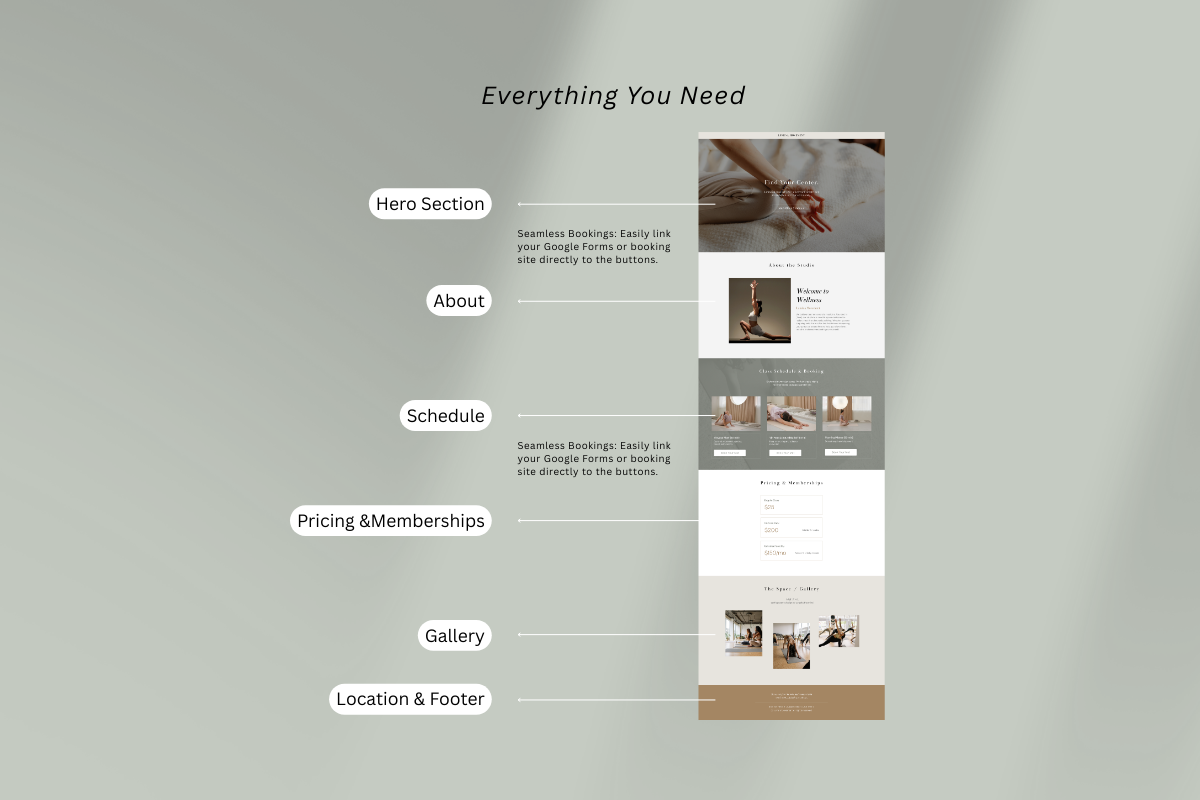 Yoga Studio & Wellness Coach Website, a Landing Page Template by batang (Photo 3 of 5)