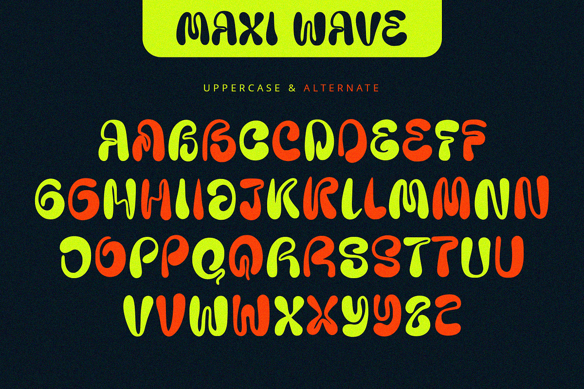Maxi Wave - Display Font, a Handwritten Font by Alpaprana (Photo 8 of 11)