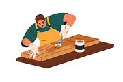 Workers, carpenters do woodwork set, a Work Illustration by Good Studio (Thumbnail 10 of 11)