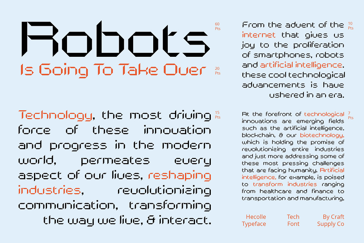Hecolle – Techno Typeface, a Sans Serif Font by Craft Supply Co. (Photo 2 of 8)