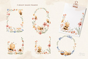 BEES and FLOWERS. Watercolor, an Animal Illustration by OlliArtDesign (Thumbnail 4 of 7)
