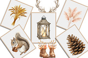 Neutral Rustic Coquette Fall Clipart, an Illustration by Creative Art (Thumbnail 3 of 9)