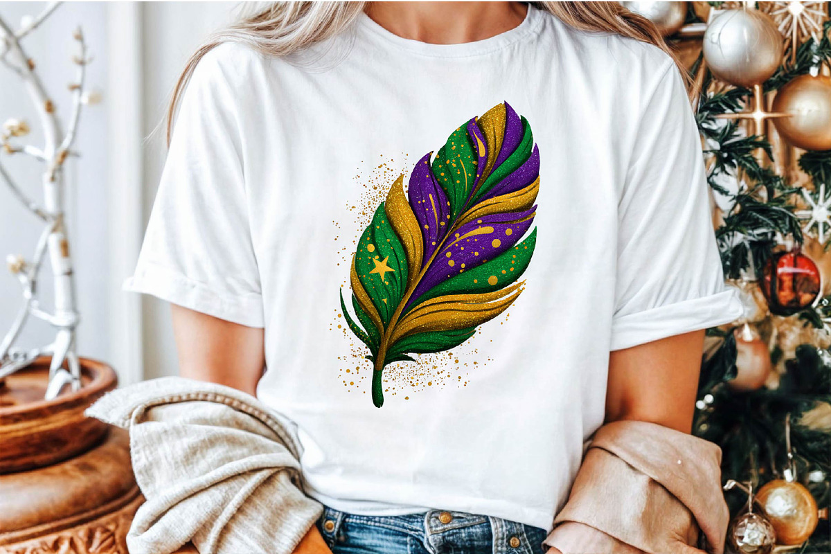 Watercolor Mardi Gras Feathers Clipa, an Illustration by Sublimation Artist (Photo 5 of 6)