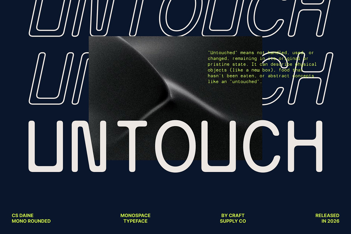 CS Daine Mono Rounded, a Sans Serif Font by Craft Supply Co. (Photo 3 of 8)