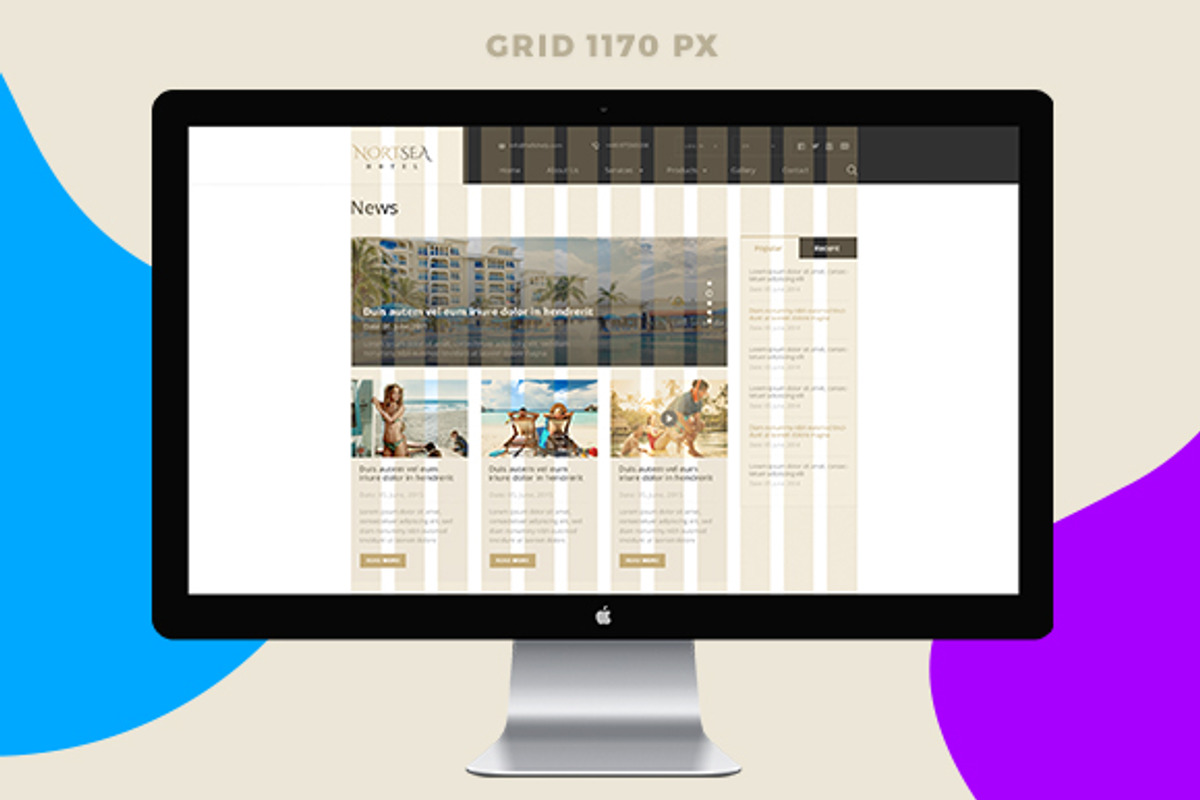 NortSea Hotel Multipurpose Template, a Websites & App Template by Design Universe (Photo 2 of 4)